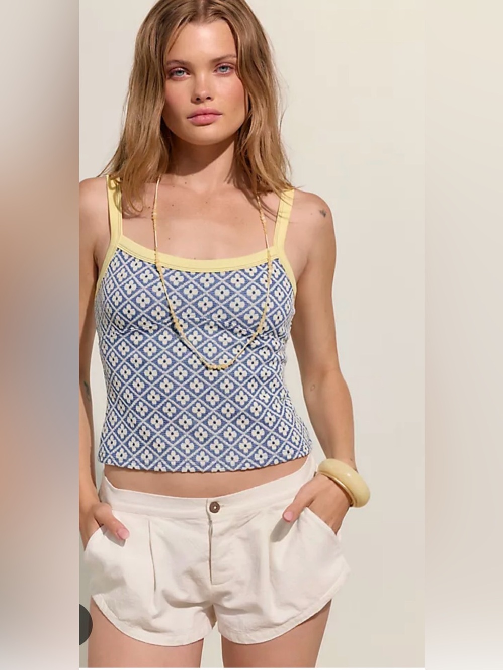 Free People June Tank in Navy Combo